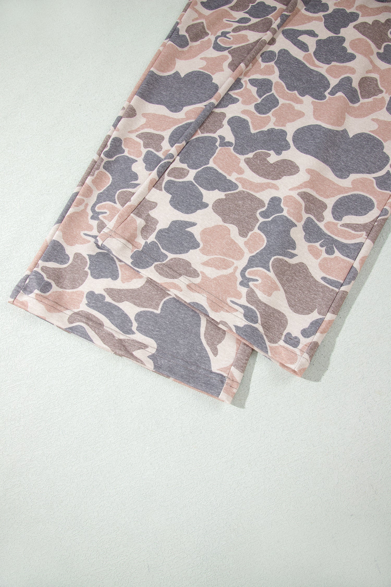 Multicolour Camouflage Print Long Sleeve Top Loose 2pcs Pants Set 🇺🇸