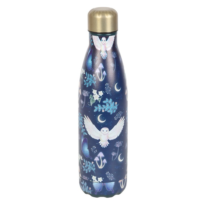 Night Flight Owl Print Metal Water Bottle 🇬🇧