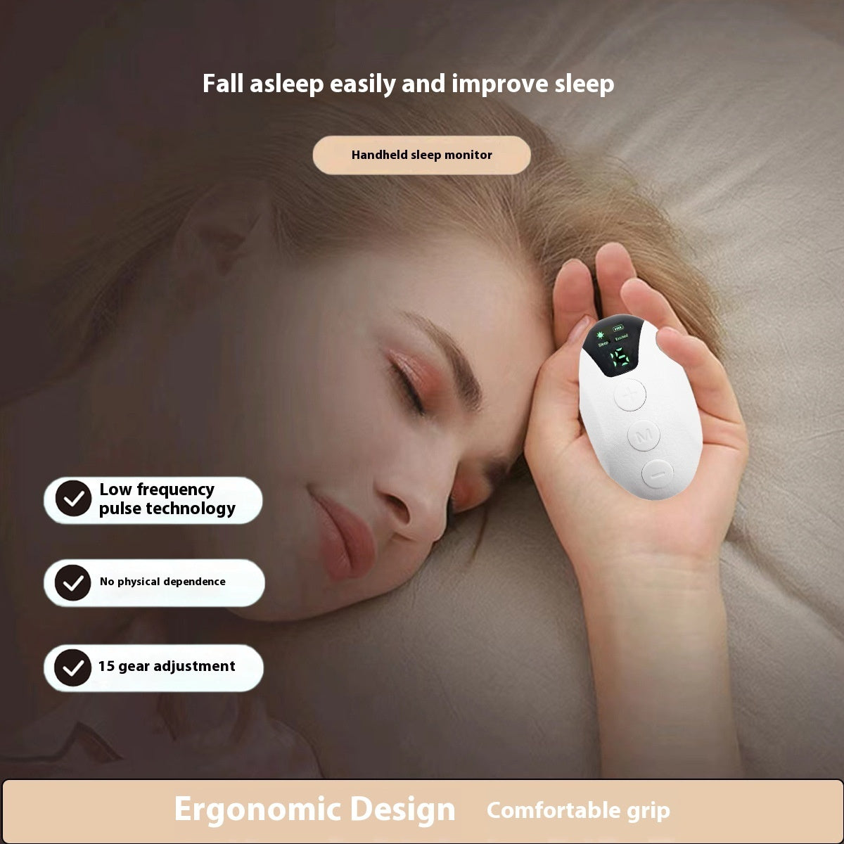 New Smart Hand-held Sleeping Aid Instrument Micro-current Insomnia Improvement Relieve Anxiety Massage Instrument 🇨🇳