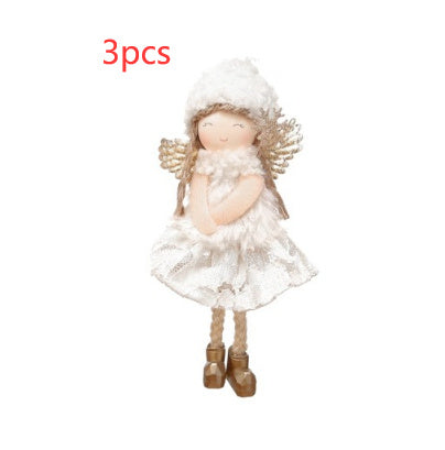 Christmas Lace Angel Doll Christmas Tree Small Pendant Lift Snowflake Girl Christmas Show Window Decorations Accessories 🇨🇳