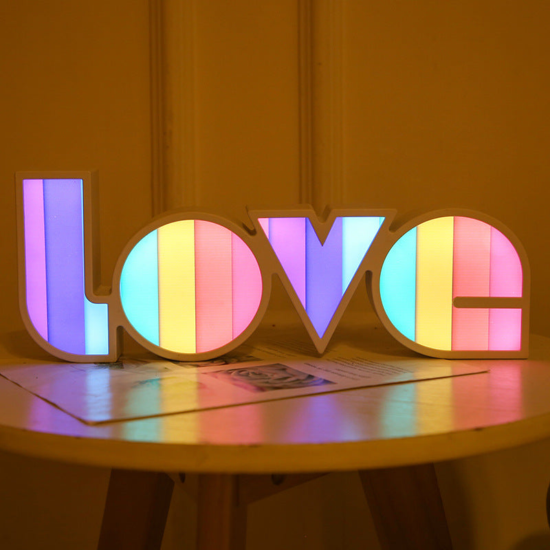 Led Decorative Love Light Box English Letters Modeling Lights 🇨🇳