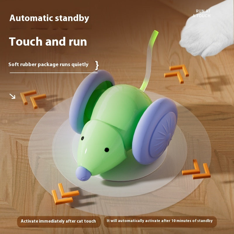 Pet Toys Interactive Cat Toy Electric Mouse Car - Automatic Teaser With Intelligent Obstacle Avoidance Pet Products 🇨🇳