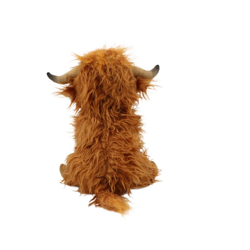 Highland Cow plush toy simulation long haired cow figurine 🇨🇳