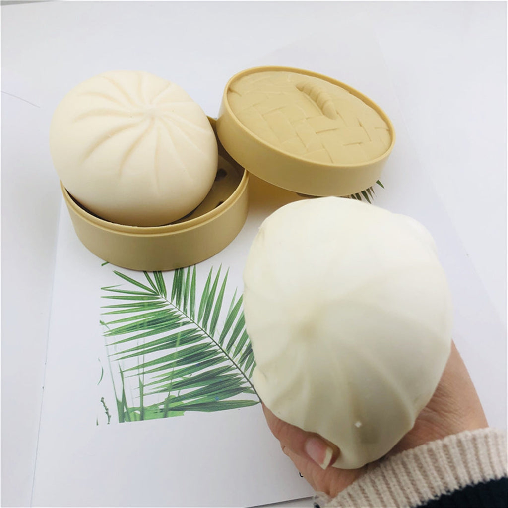 Stress Relief Toy Decompression Sensory Fidget Toy Unzip Toy Steamed Stuffed Bun Simulation Fidget Toy Set 🇨🇳