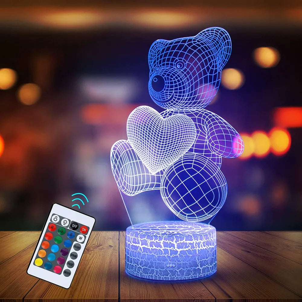 3D Lamp Acrylic USB LED Night Lights Neon Sign Lamp  🇨🇳