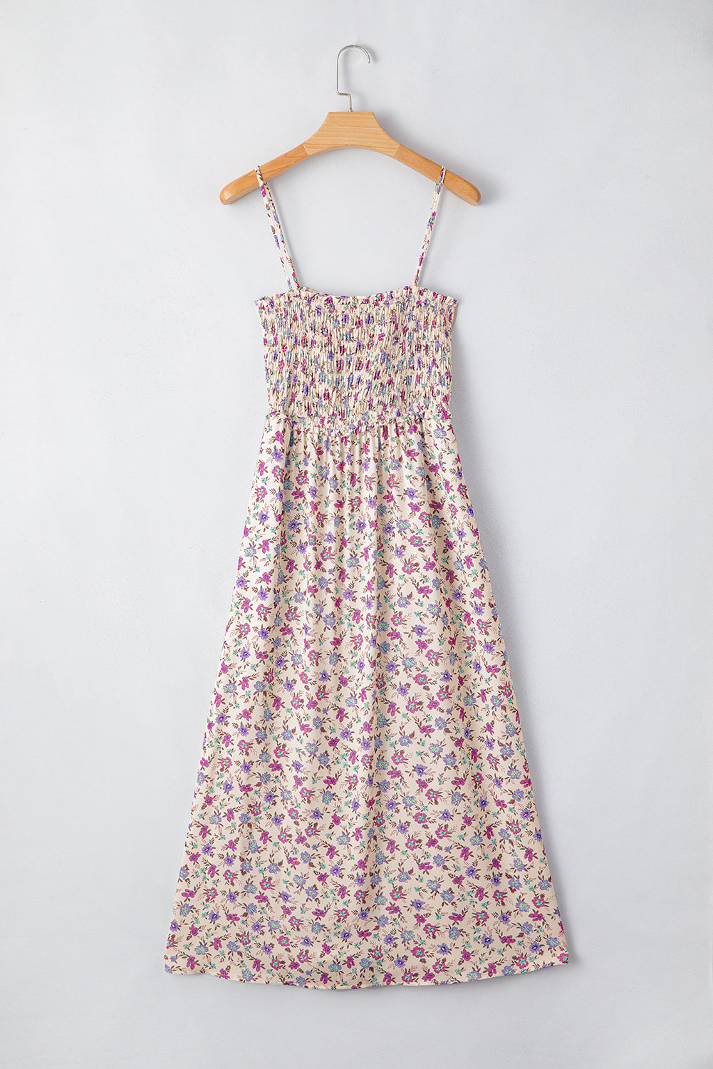 Multicolour Bohemian Ditsy Floral Smocked Fit Flare Sundress 🇺🇸