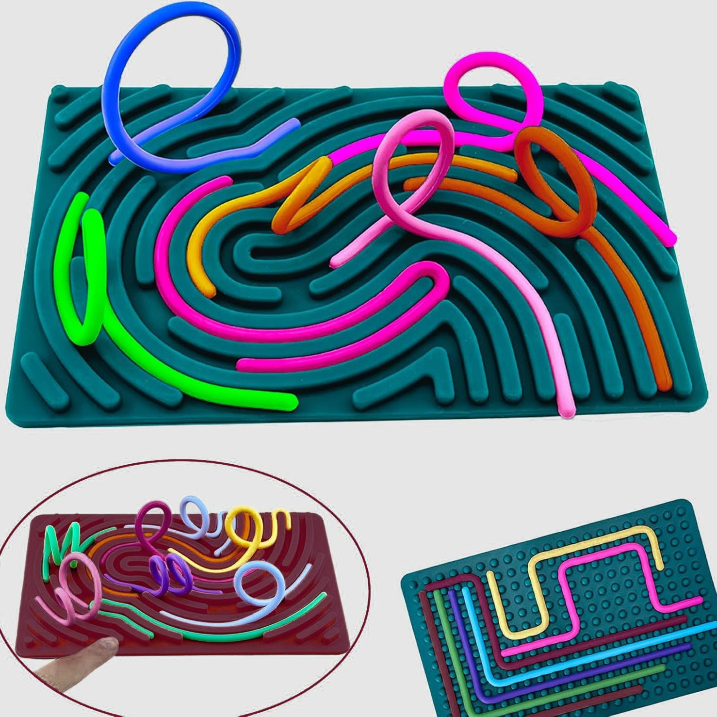 Silicone Rainbow Sensory Activity Board for Children's Intellectual Development and Stress Relief 🇨🇳