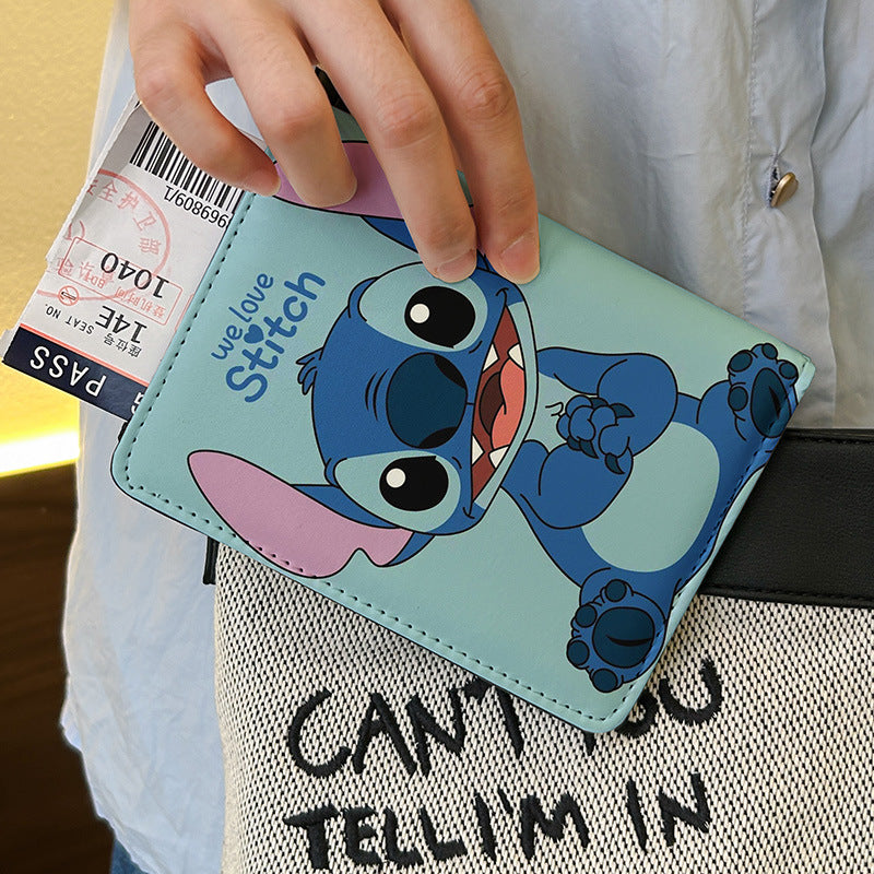 Cartoon passport holder ID bag protective cover multifunctional card bag portable collection for overseas travel 🇨🇳