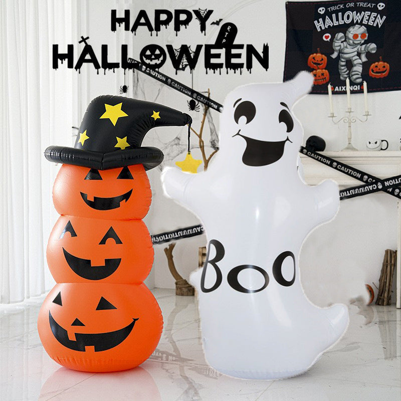 Halloween Pumpkin Head Tumbler Inflatable Standing Ghost Garden Ornaments Holiday Party Decoration Props 🇨🇳