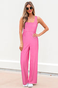 Bonbon Mineral Wash Raw Seam Patchwork Wide Leg Loose Jumpsuit 🇺🇸