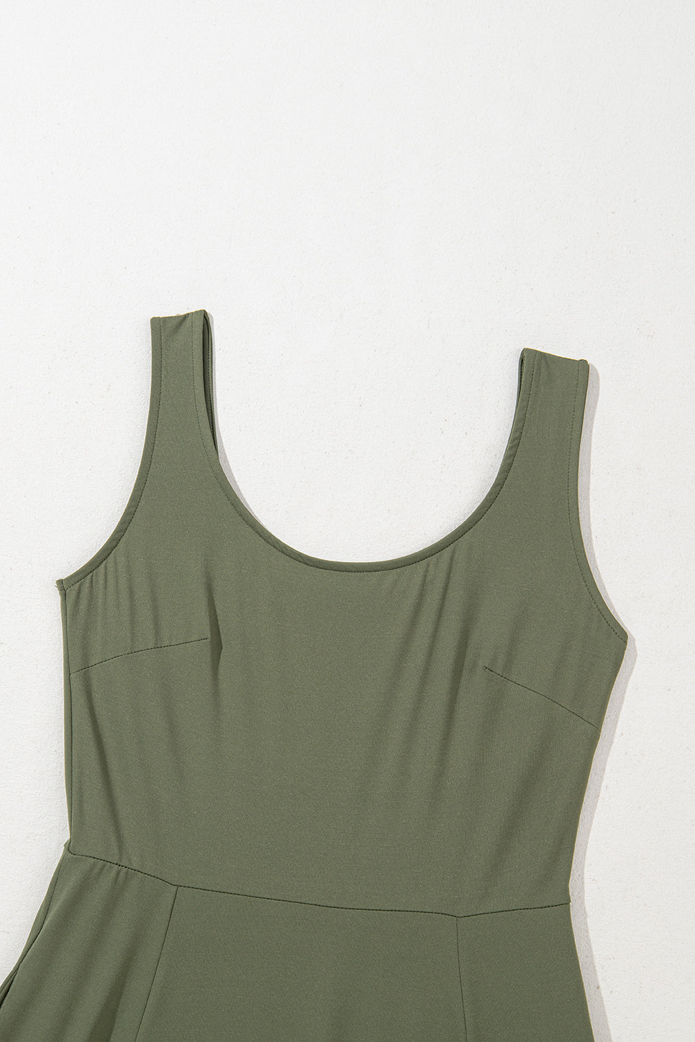 Four Leaf Clover Sleeveless Scoop Neck Flared Split Midi Dress 🇨🇳