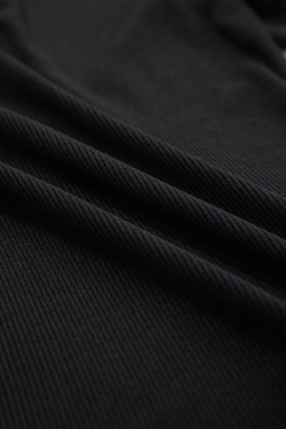 Black Mesh Ruffled Sleeve Slim Fit V Neck Top 🇺🇲