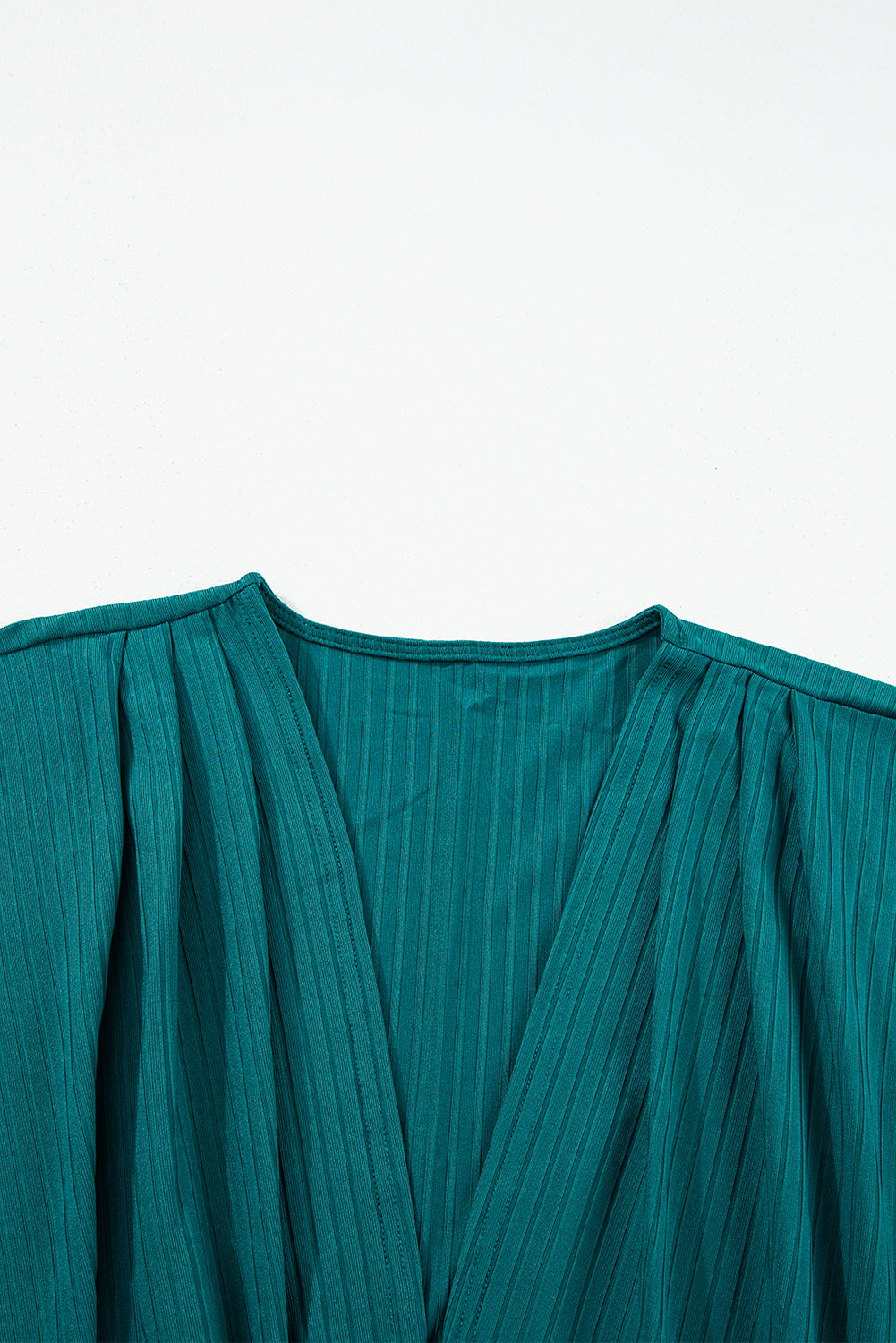 Green-2 Shimmer Ribbed Texture Plus Size Cardigan 🇺🇸