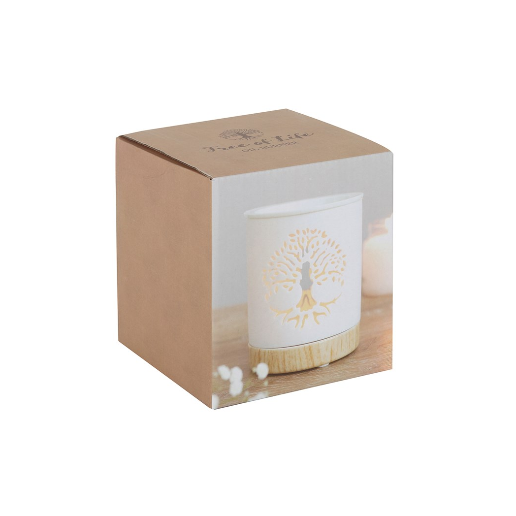 White Tree of Life Cut Out Oil Burner 🇬🇧