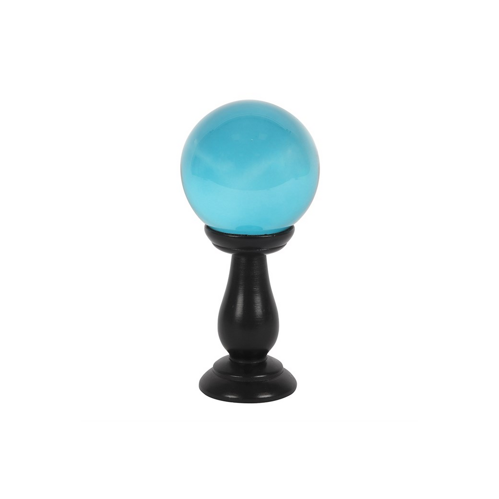 Small Teal Crystal Ball on Stand 🇬🇧