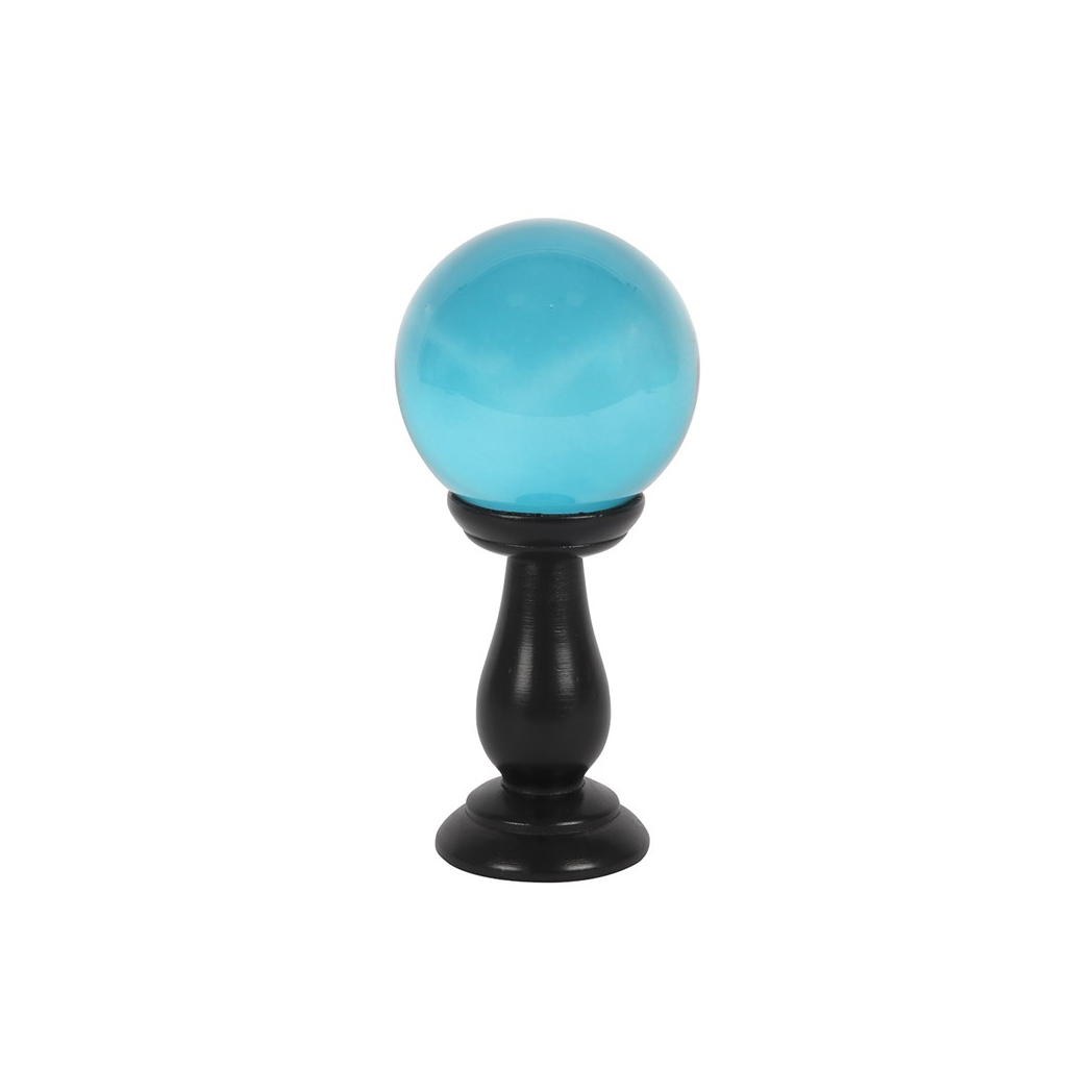 Small Teal Crystal Ball on Stand 🇬🇧