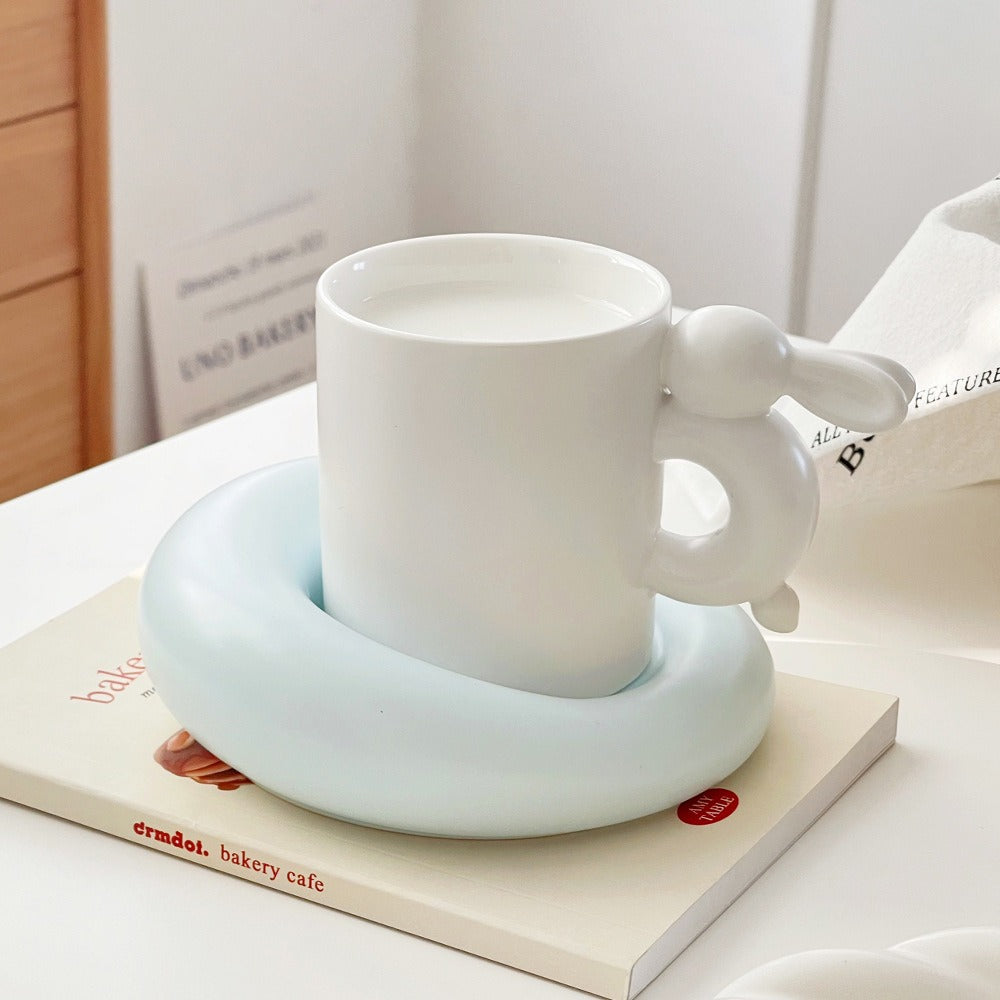 Rabbit Coffee Cup Milk Ceramic Cup And Saucer Set Design Afternoon Tea 🇨🇳
