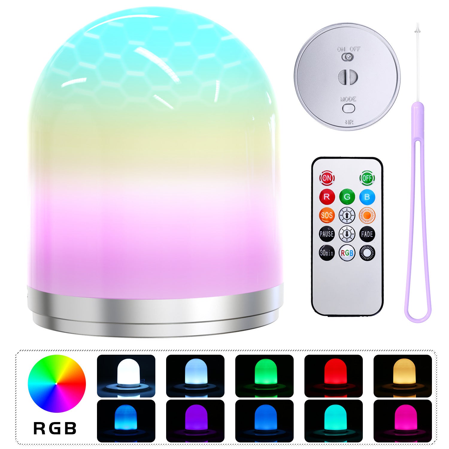 With Remote Control RGB Night Light LED Colorful Color Changing Multi-function 🇨🇳