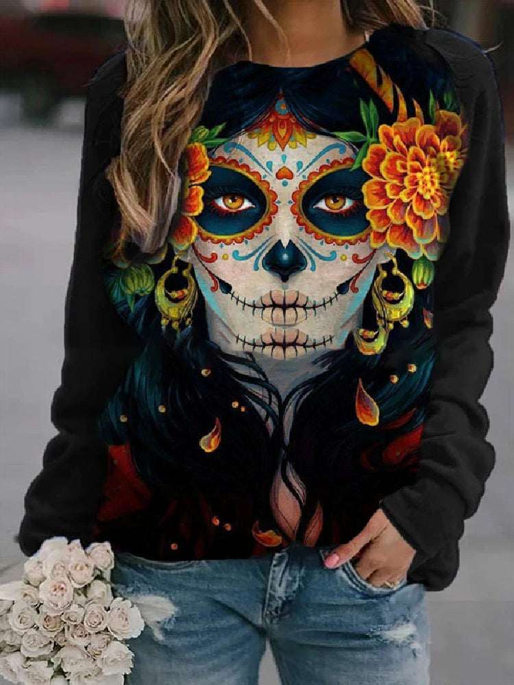 Halloween print sweatshirt 🇨🇳