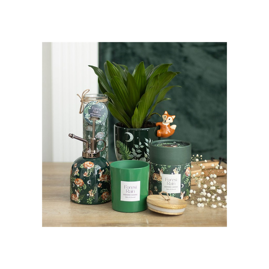 Green Forest Plant Pot with Fox 🇬🇧