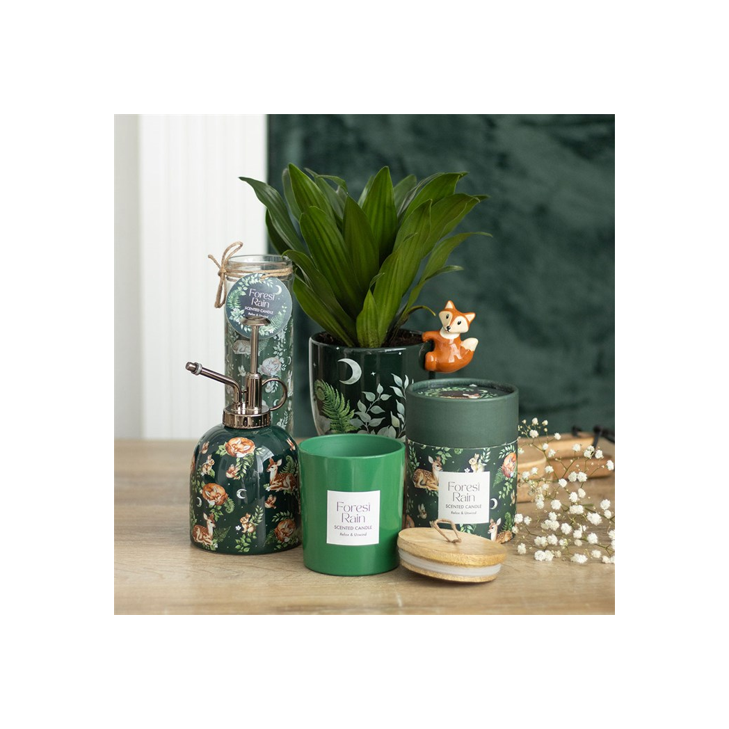 Green Forest Plant Pot with Fox 🇬🇧