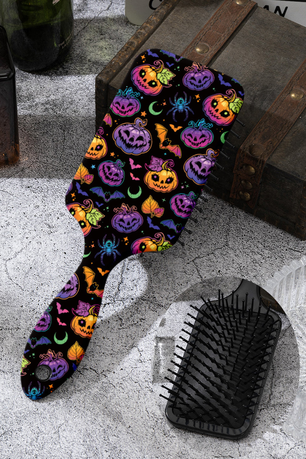 Black Spooky Halloween Pumpkin Air Cushion Comb 🇺🇸