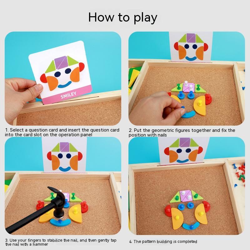 Creative DingTalk Le Rivet Game Children's And Baby's Puzzle Puzzle Wooden Early Childhood Educational Toys Wooden 🇨🇳