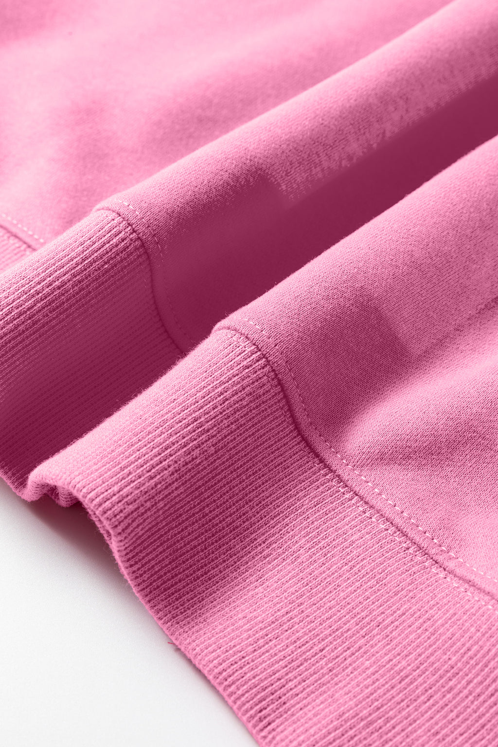 Bright Pink Oversize Blessed Embroidered Mock Neck Sweatshirt 🇺🇸