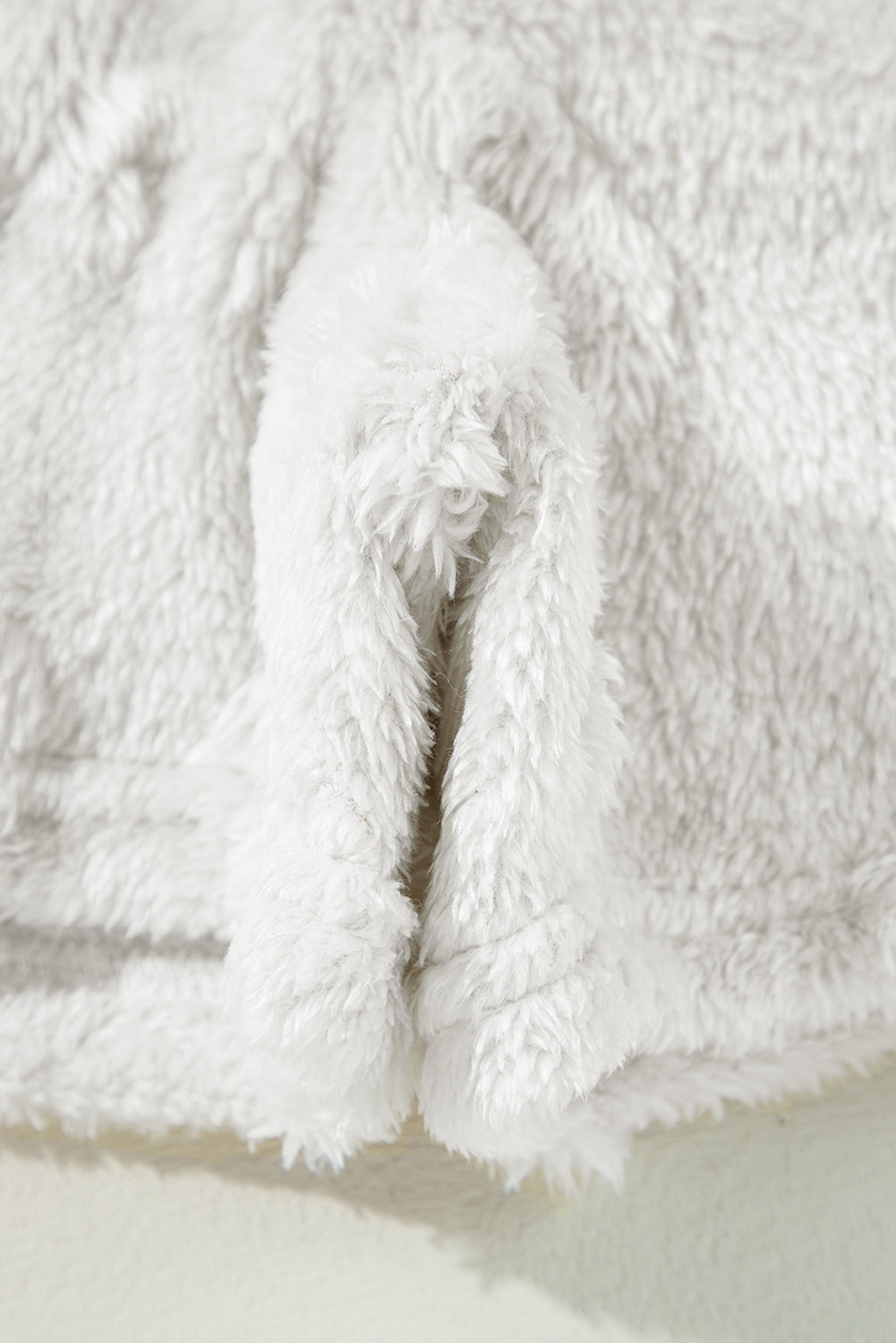 Light Grey Textured Leopard Fleece Loose Two Piece Lounge Set 🇨🇳