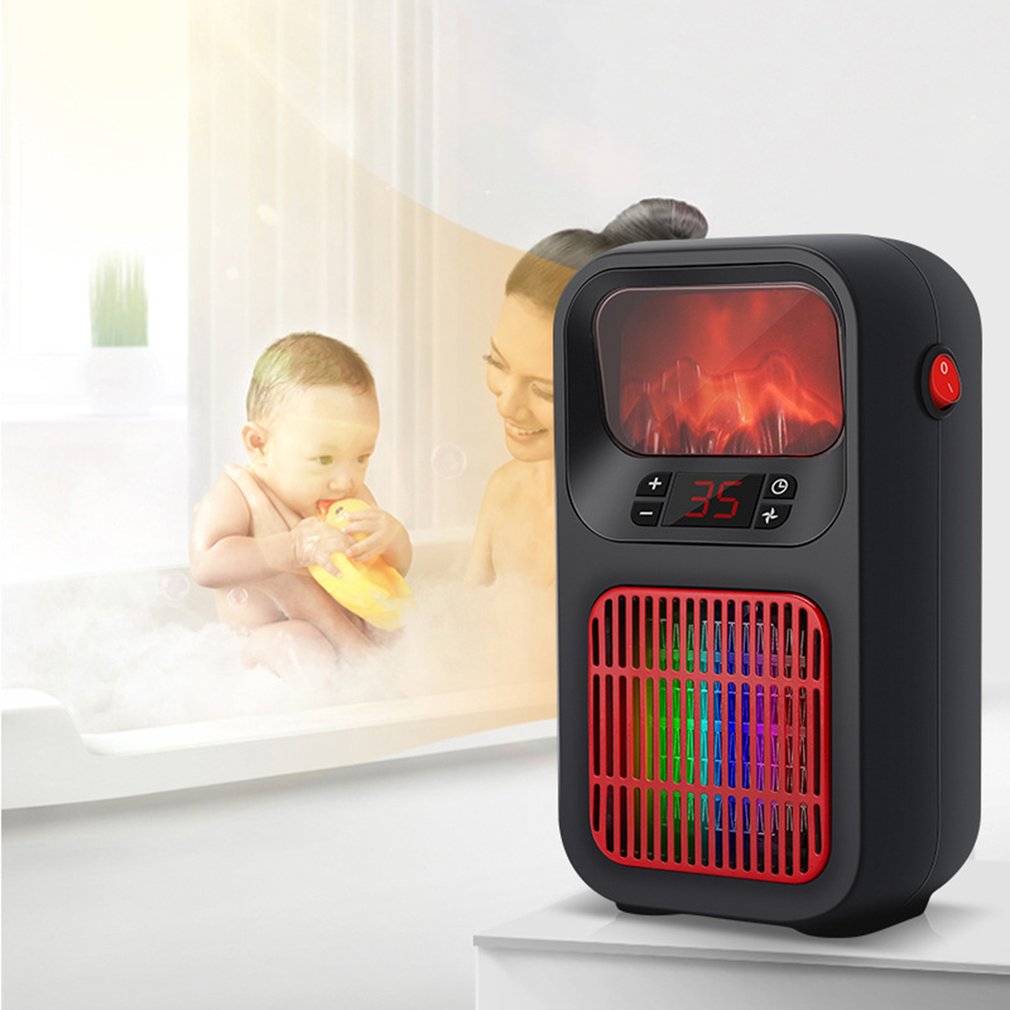 Simulation Flame Heater Mini Heater Compact Portable Hot Air 🇨🇳