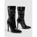 Patent Leather High Heel Pointed Stiletto Style Boots 🇨🇳