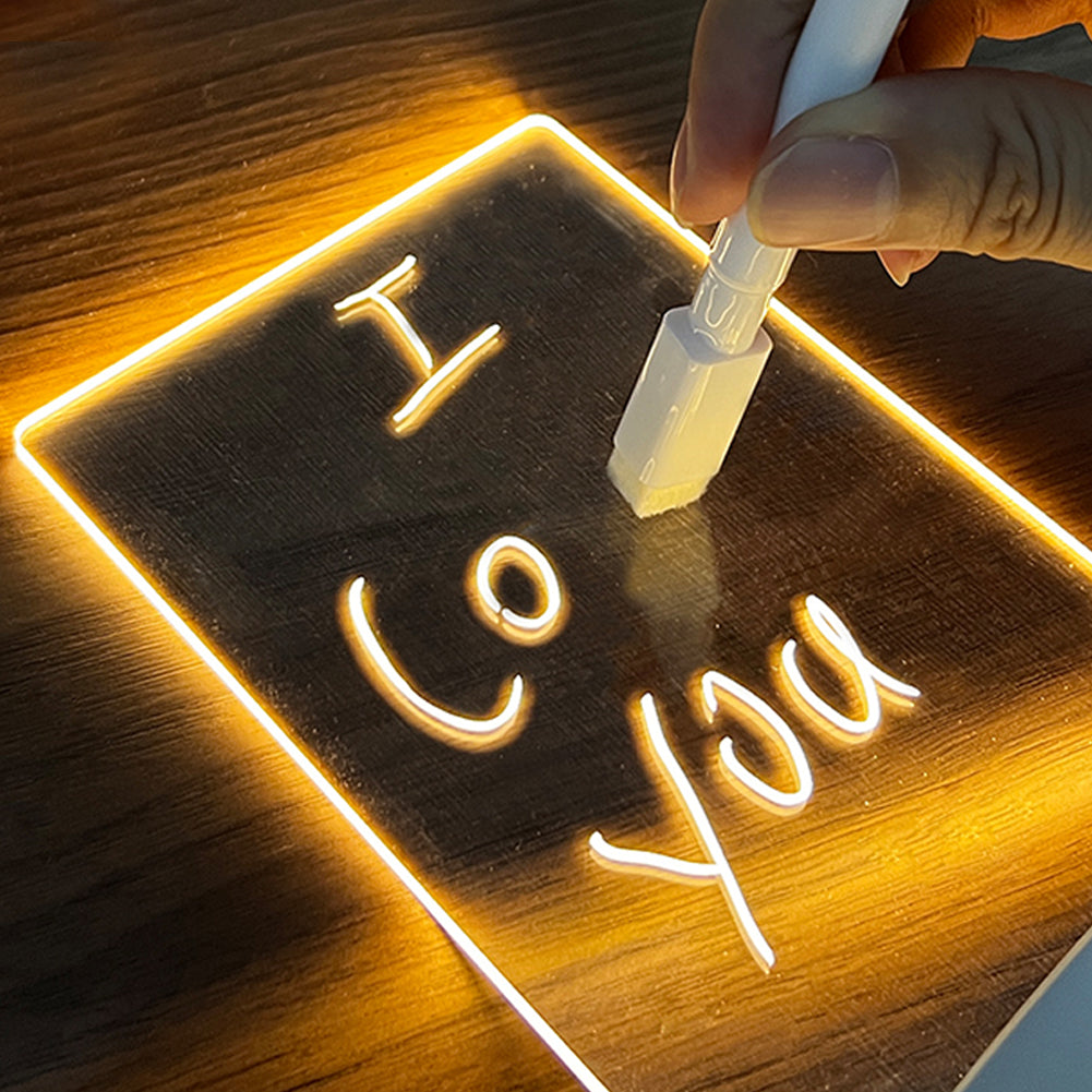 Creative Note Board Led Night Light USB Message Board Light With Pen Gift Decoration Night Lamp 🇨🇳