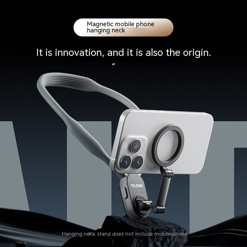 Silicone Phone Magnetic Neck Mount Quick Release Hold For Phone Magsafe Magnetic Suction Cell Phone Neck Hanging Bracket 🇨🇳