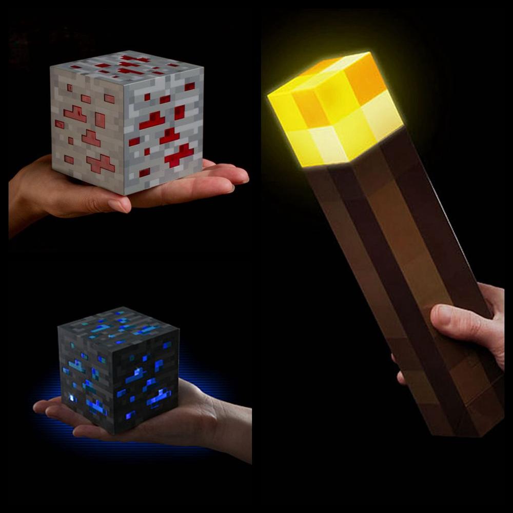Minecrafted Torch LED Light Up Night Wall Light Luminous Toys Game Design Toy 🇨🇳