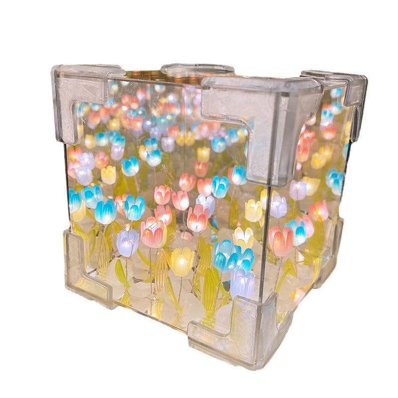 20PCS Tulip Flower Garden Grass Tulip Night Light Handmade DIY For Friends Gifts Tulip Table Lamp 🇨🇳