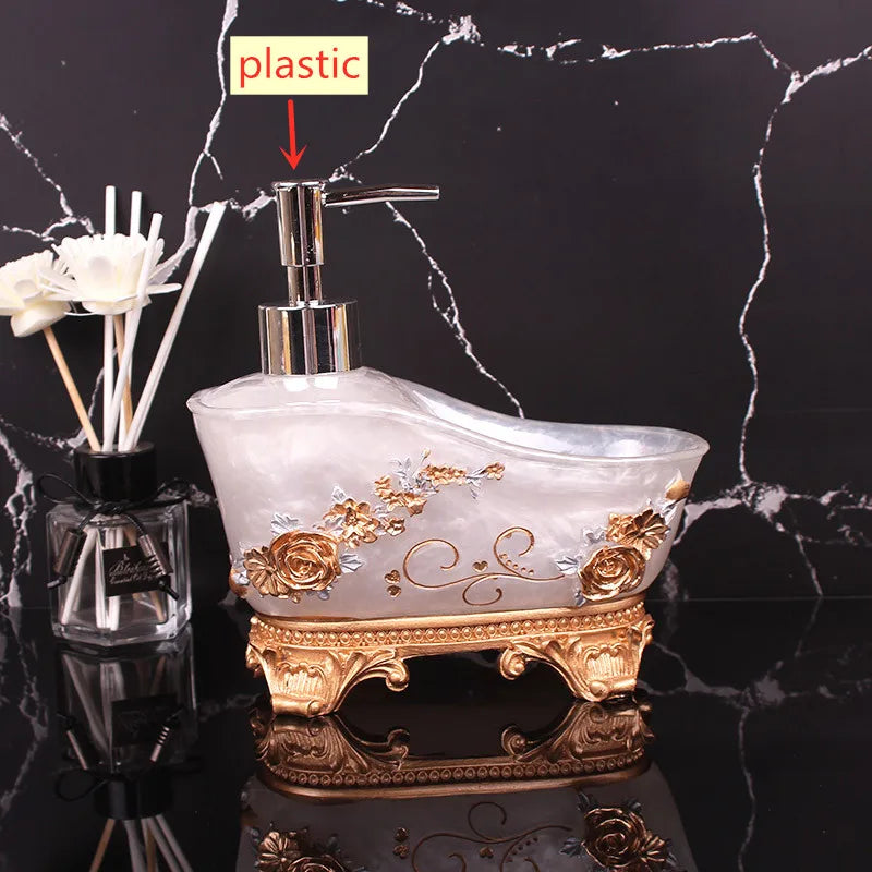 Liquid Soap Bottle Resin Bathtub Shape Bathroom Sanitizer Bottle 🇨🇳