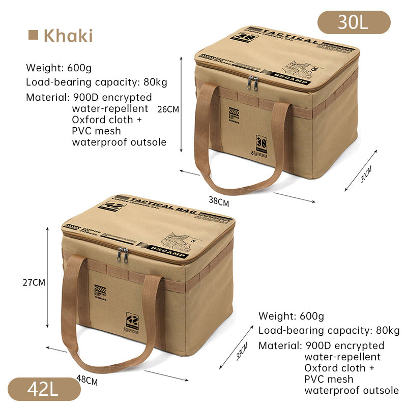Outdoor bag, large - capacity foldable storage box, camping gear for picnic, portable, water - resistant 🇨🇳