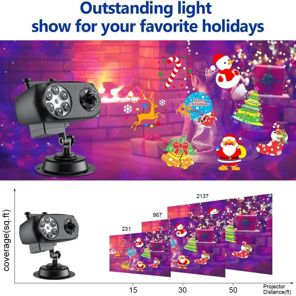 Christmas projection Outdoor waterproof remote control LED lights 🇨🇳