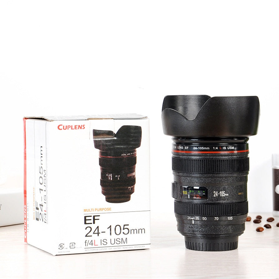 DSLR lens cup stainless steel water cup office coffee cup 🇨🇳