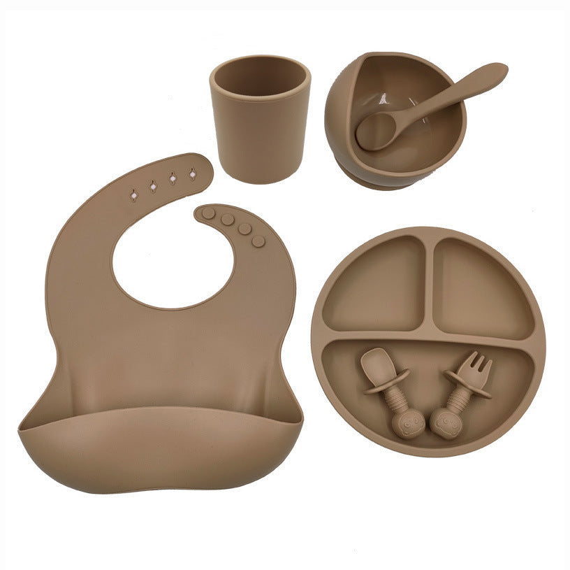 Baby Cutlery Set Silicone Bib Silicone Cup Spoon 🇨🇳