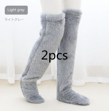 Over Knee High Fuzzy Long Socks Winter 🇨🇳