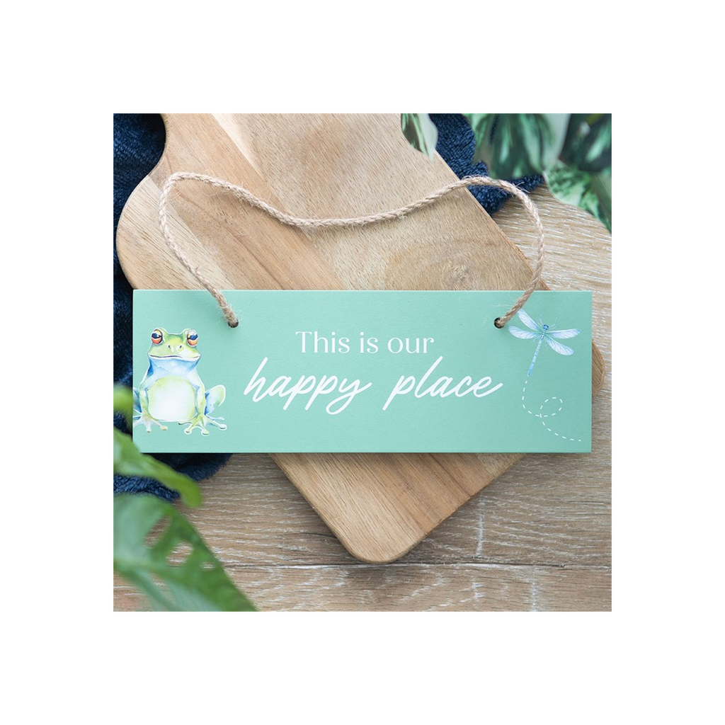 Light Green This is Our Happy Place Hanging Sign 🇬🇧