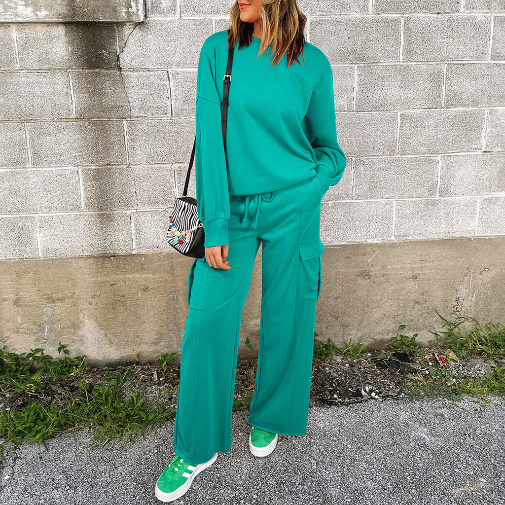 Long Sleeve Casual trousers and Sweatshirt Two-piece Set 🇨🇳