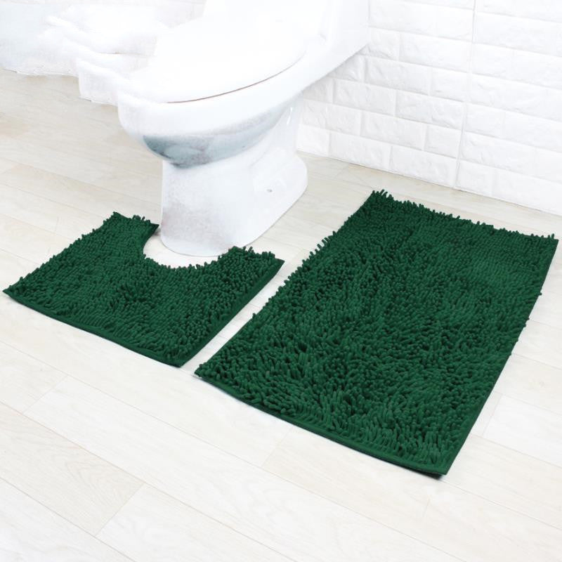 Encrypted Chenille Plush Carpet Bathroom Two-piece Floor Mat 🇨🇳