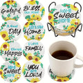 Diamond Art Drawing Coaster With Bracket, DIY Floral Pattern Diamond Art Coaster, Suitable For Adults And Beginners  🇨🇳
