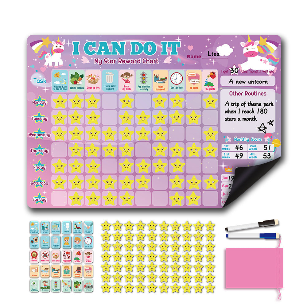 Reward Magnetic Self-Discipline Form For Kids 🇨🇳