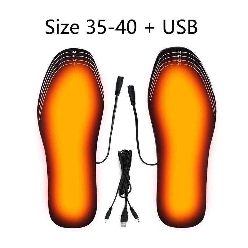 USB Heated Shoes Insoles Can Be Cut Winter Warm Heating Insoles Pad Feet For Boots Sneaker Shoes 🇨🇳