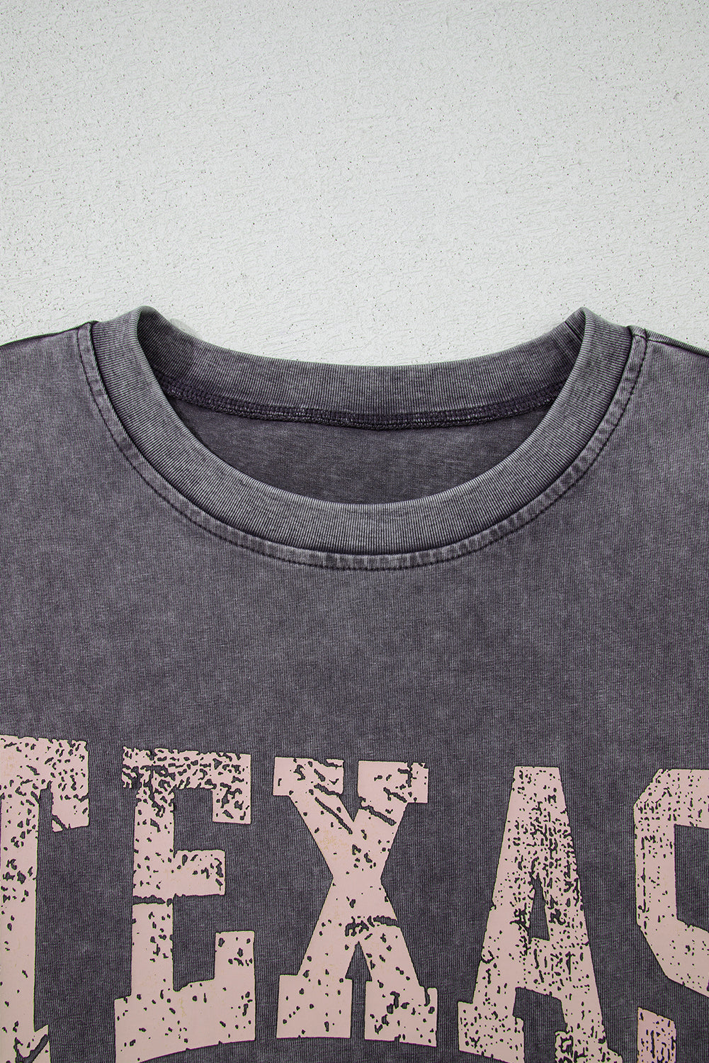 Medium Grey TEXAS Steer Head Graphic Mineral Wash Oversized T Shirt 🇺🇲