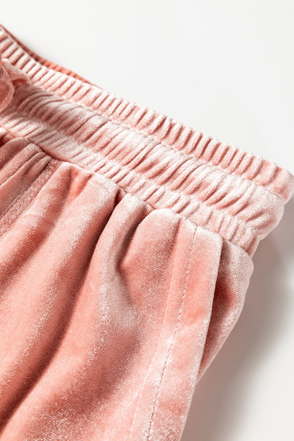 Peach Blossom Velvet Zip-up Hoodie and Wide Leg Pants Set 🇺🇸