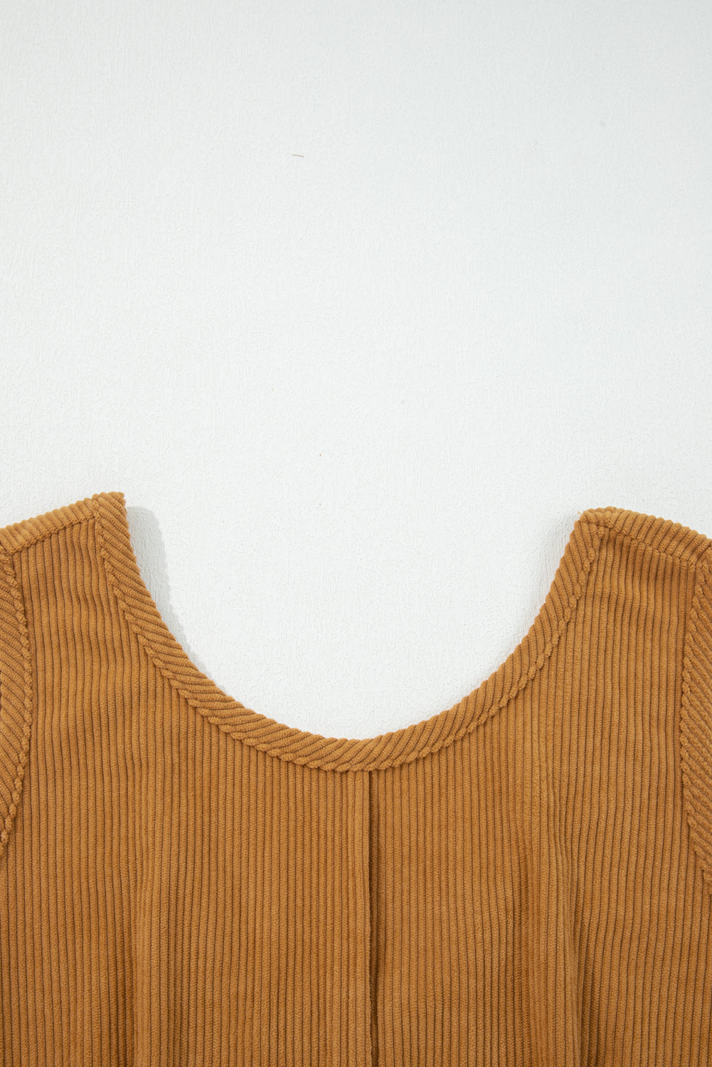 Beige Corduroy Sleeveless Mini Dress With Patched Pockets 🇺🇸